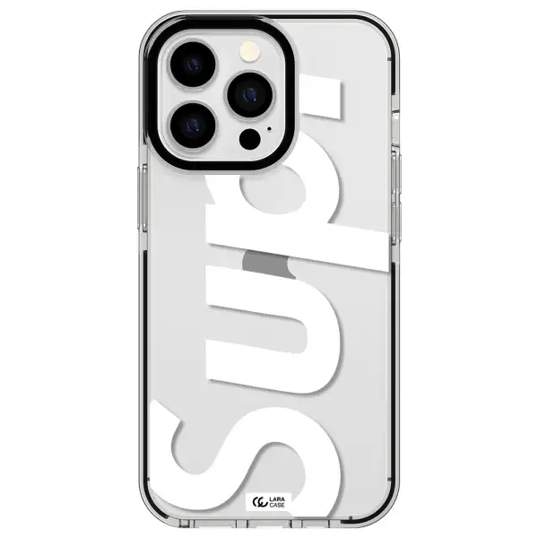 Big Supreme Apple iPhone 13 Pro impact black border Case