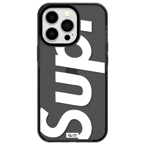 Big Supreme Apple iPhone 13 Pro impact Smoke Black Case