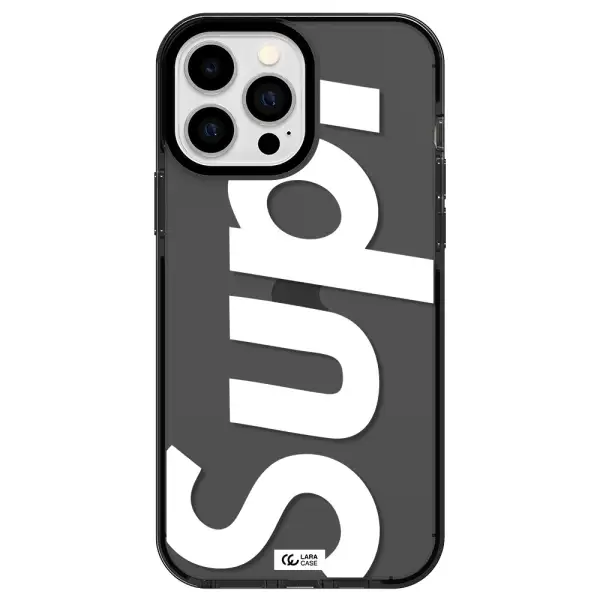 Big Supreme Apple iPhone 13 Pro Max impact Smoke Black Case