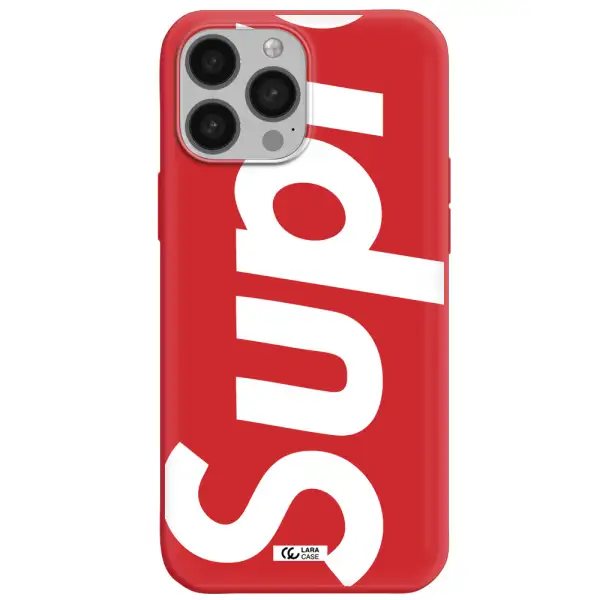 Big Supreme Apple iPhone 13 Pro Max Silicone Imperial Red Case