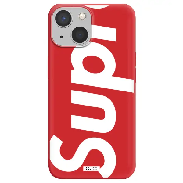 Big Supreme Apple iPhone 13 Silicone Imperial Red Case