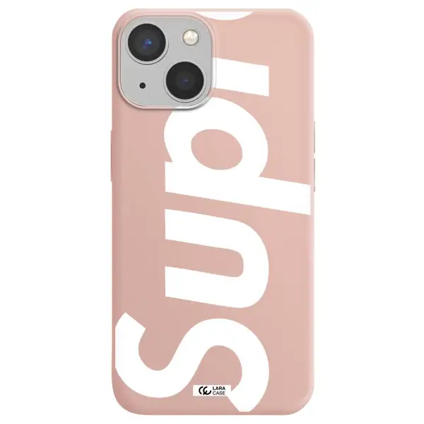 Big Supreme Apple iPhone 13 Silicone pastel pink Case