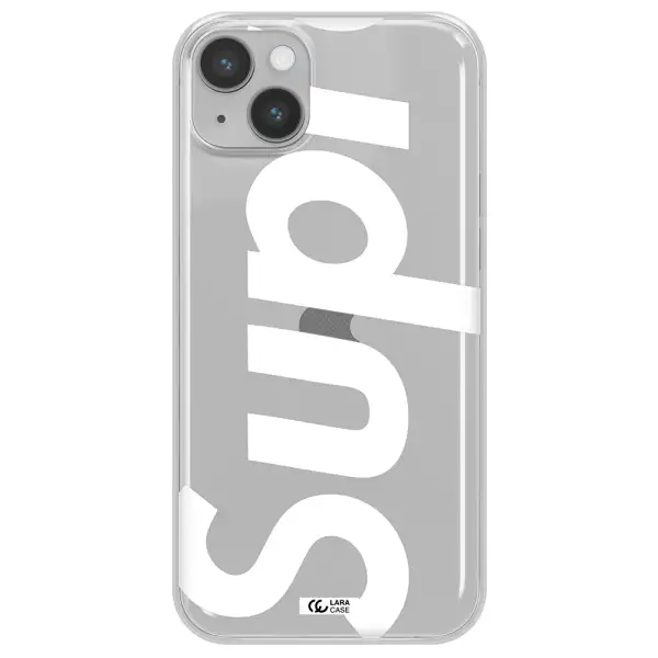 Big Supreme Apple iPhone 14 Clear TPU Case