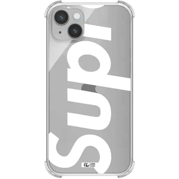 Big Supreme Apple iPhone 14 plus Clear PC Case