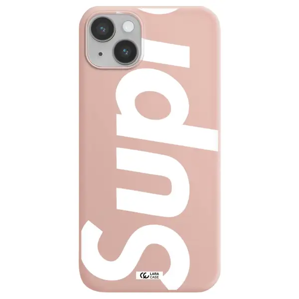 Big Supreme Apple iPhone 14 plus Silicone pastel pink Case