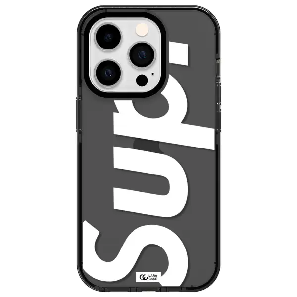 Big Supreme Apple iPhone 14 pro impact Smoke Black Case