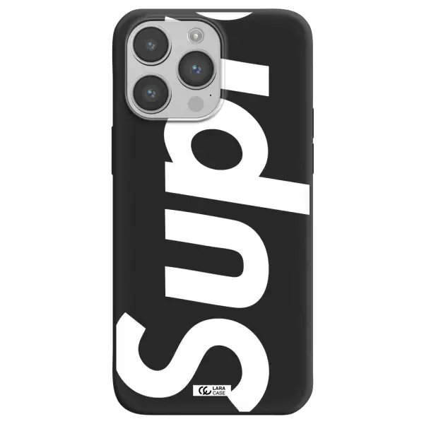 Big Supreme Apple iPhone 14 pro Silicone black Case