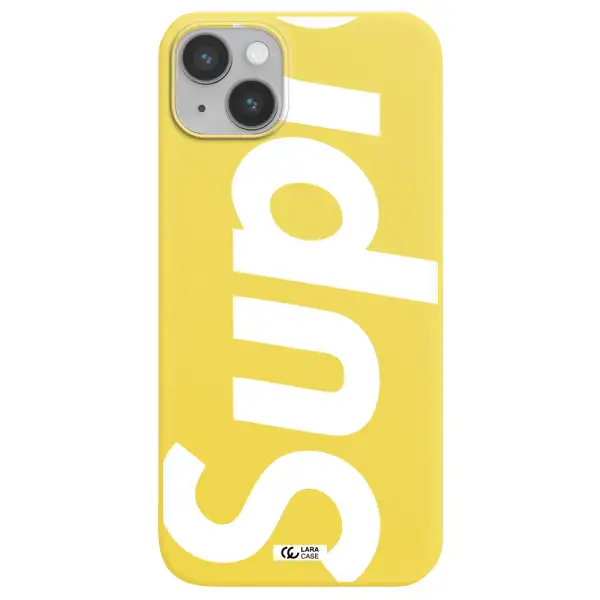 Big Supreme Apple iPhone 14 Silicone canary yellow Case