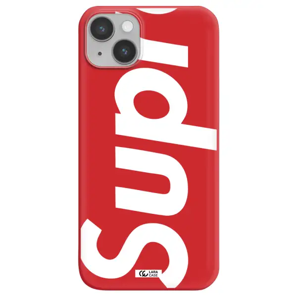 Big Supreme Apple iPhone 14 Silicone Imperial Red Case