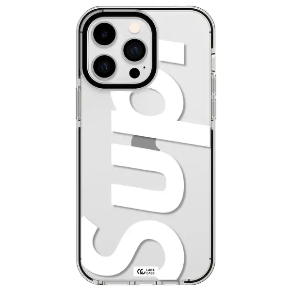 Big Supreme Apple iPhone 15 Pro impact black border Case