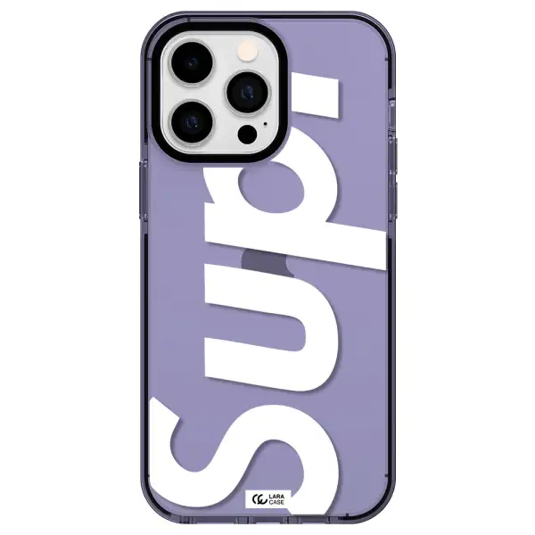 Big Supreme Apple iPhone 15 Pro Max impact Lilac Case