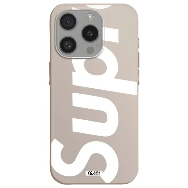 Big Supreme Apple Iphone 15 Pro Silicone Stone Case