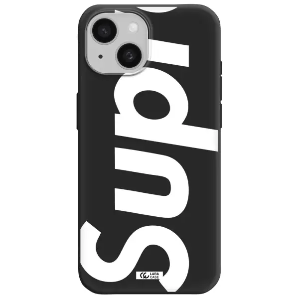Big Supreme Apple iPhone 15 Silicone black Case
