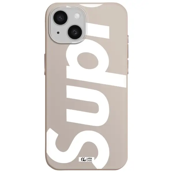 Big Supreme Apple iPhone 15 Silicone Stone Case