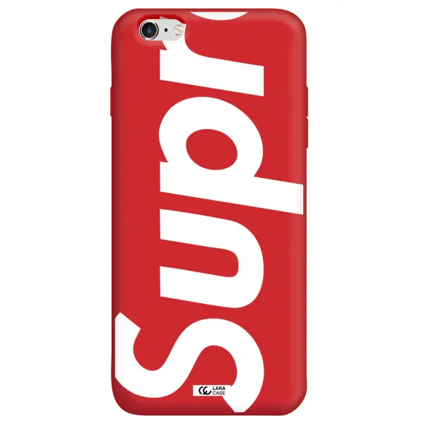 Big Supreme Apple iPhone 6 plus Silicone Imperial Red Case