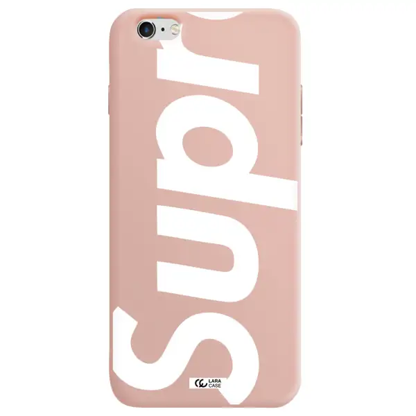 Big Supreme Apple iPhone 6 plus Silicone pastel pink Case