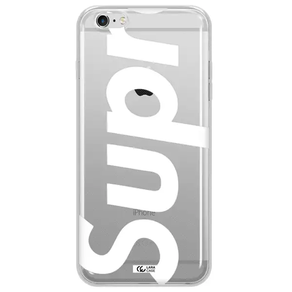 Big Supreme Apple iPhone 6 s plus Clear TPU Case