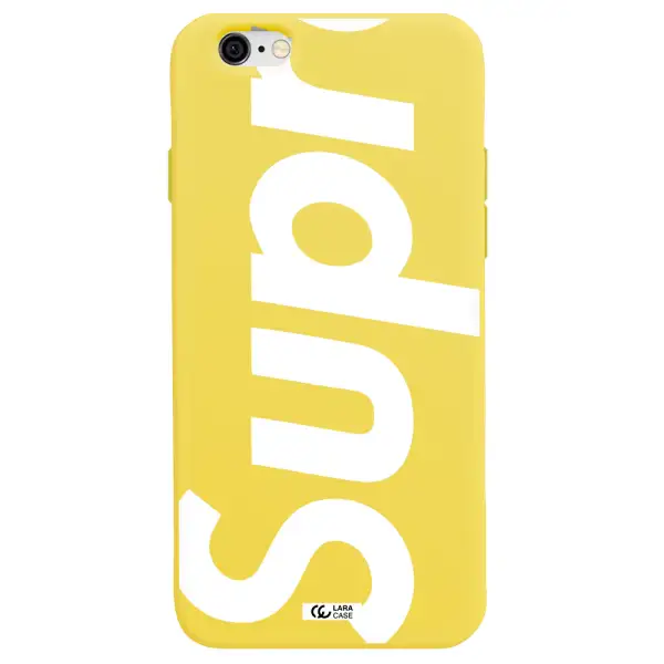 Big Supreme Apple iPhone 6 Silicone canary yellow Case