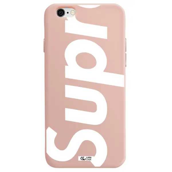 Big Supreme Apple iPhone 6 Silicone pastel pink Case