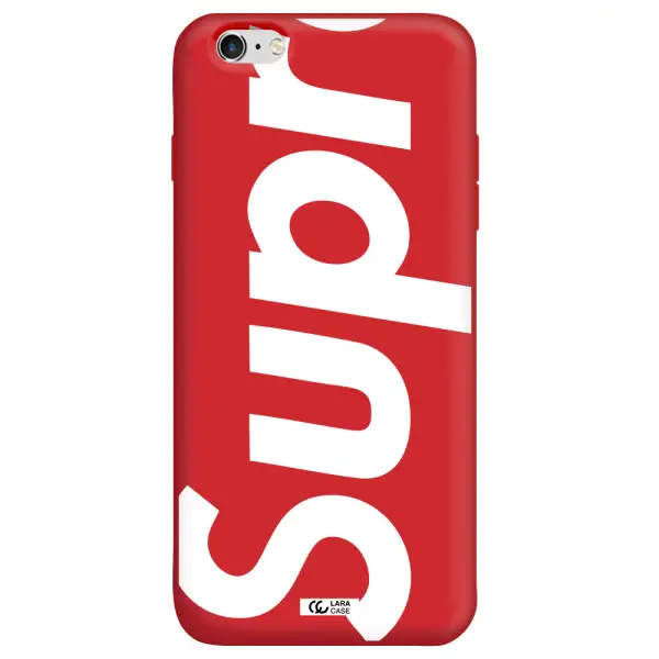 Big Supreme Apple iPhone 6S Silicone Imperial Red Case