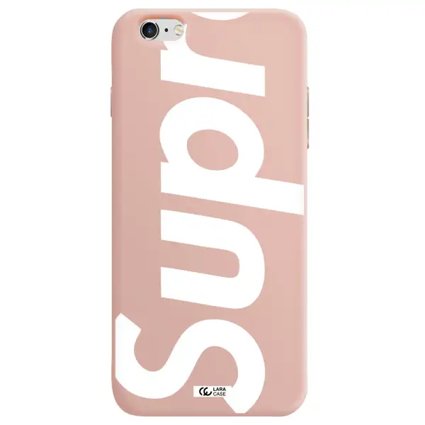 Big Supreme Apple iPhone 6S Silicone pastel pink Case