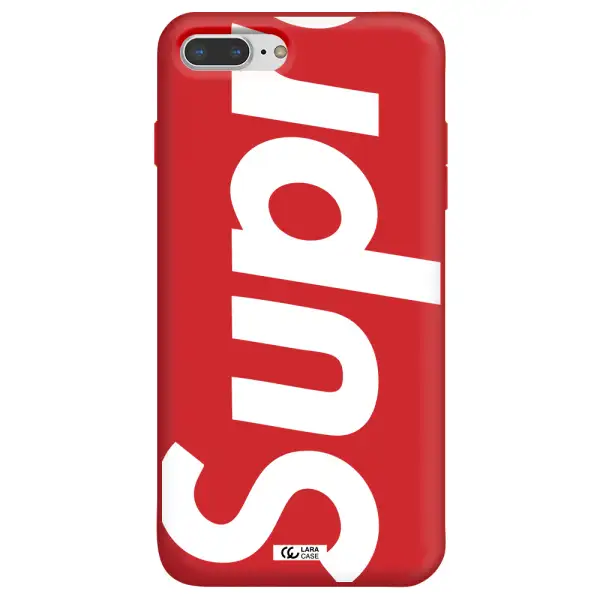 Big Supreme Apple iPhone 7 plus Silicone Imperial Red Case