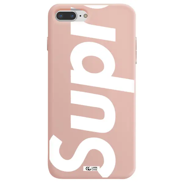 Big Supreme Apple iPhone 7 plus Silicone pastel pink Case