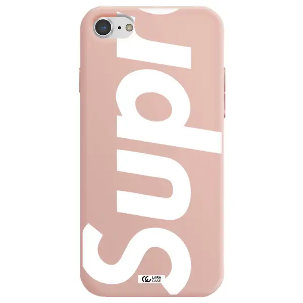 Big Supreme Apple iPhone 7 Silicone pastel pink Case