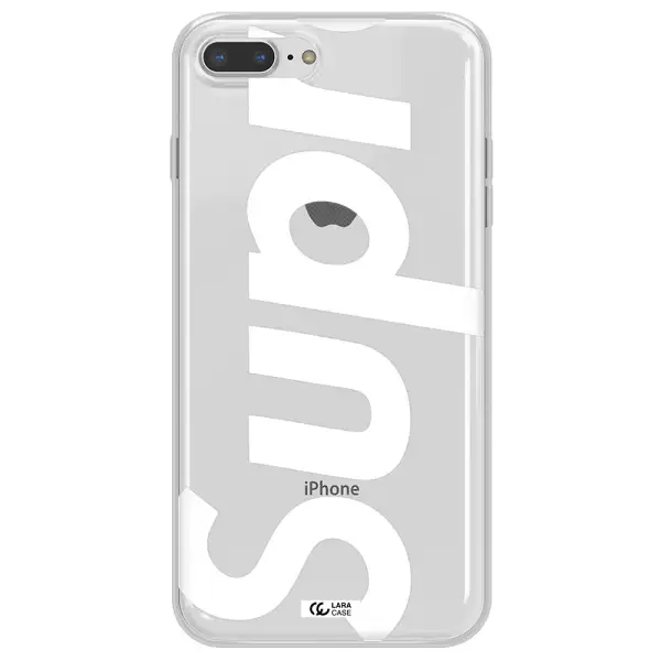 Big Supreme Apple iPhone 8 plus Clear TPU Case