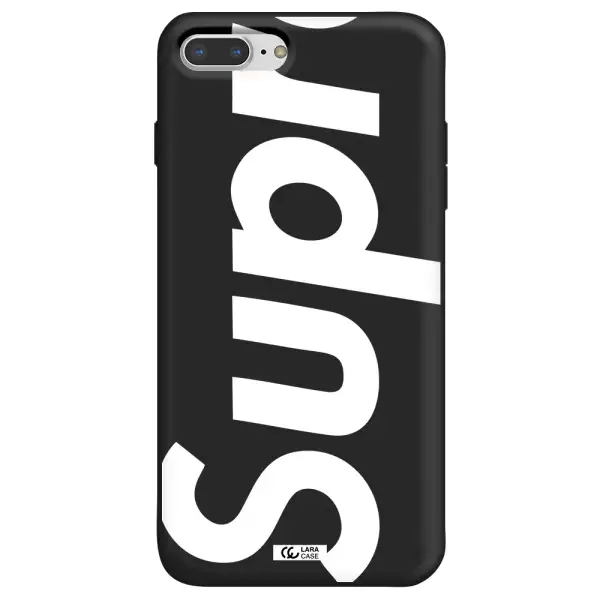 Big Supreme Apple iPhone 8 plus Silicone black Case