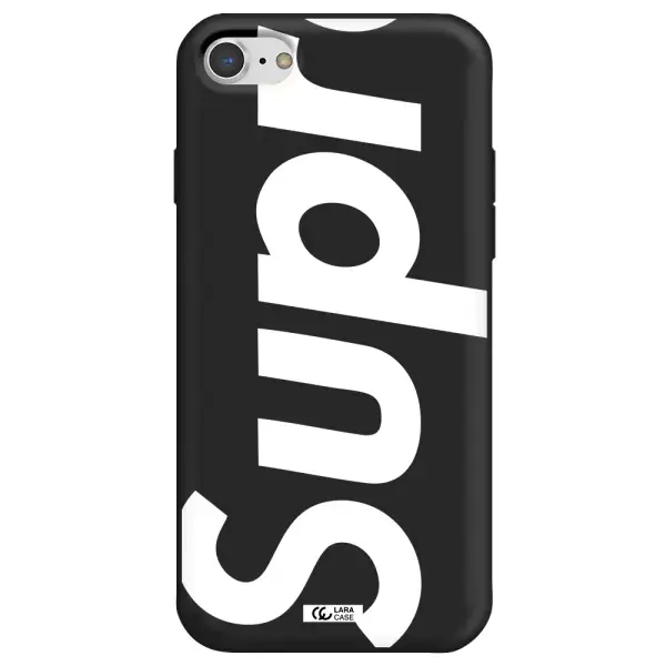 Big Supreme Apple iPhone 8 Silicone black Case