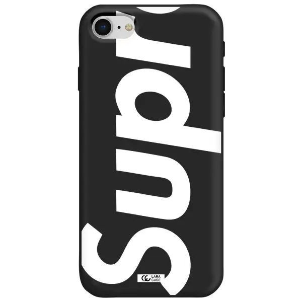 Big Supreme Apple iPhone se 2020 Silicone black Case