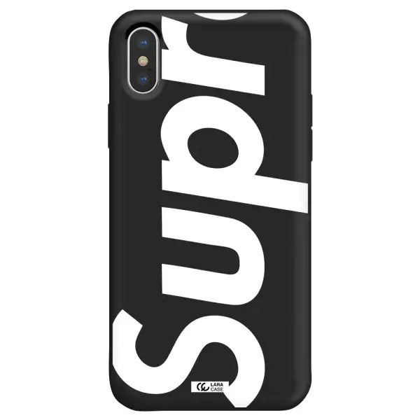 Big Supreme Apple iPhone X Silicone black Case