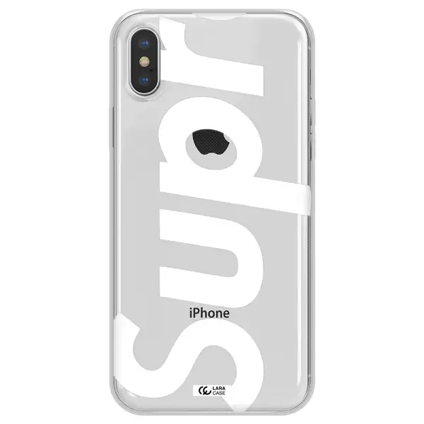 Big Supreme Apple iPhone XS Clear TPU Case
