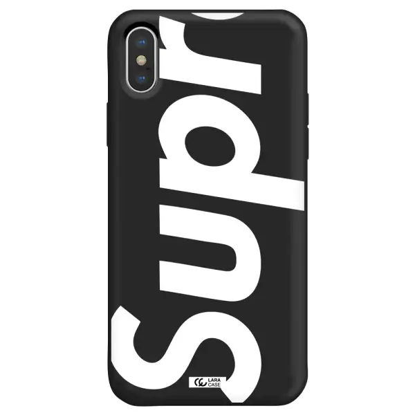 Big Supreme Apple iPhone XS Silicone black Case