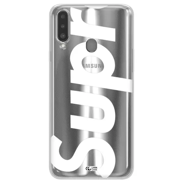 Big Supreme Samsung A20S Clear TPU Case