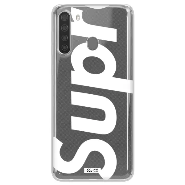 Big Supreme Samsung A21 Clear TPU Case