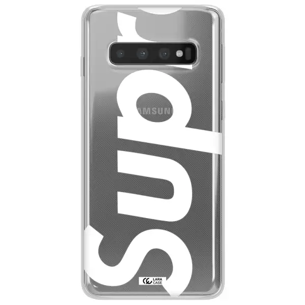 Big Supreme Samsung S10 Clear TPU Case