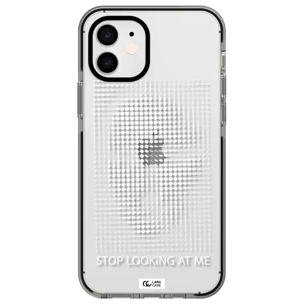 Stop Looking At Me Apple iPhone 11 impact black border Case