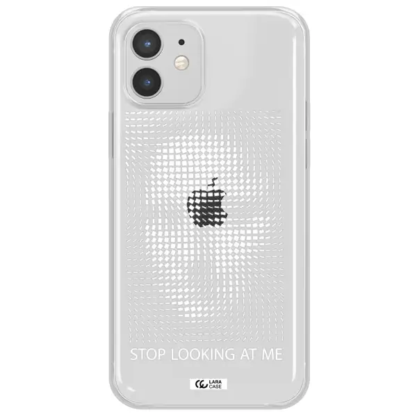 Stop Looking At Me Apple iPhone 12 Clear TPU Case