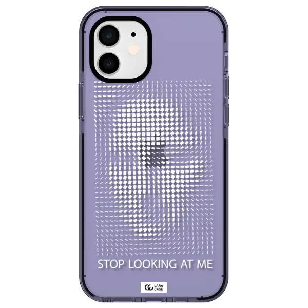 Stop Looking At Me Apple iPhone 12 impact Lilac Case