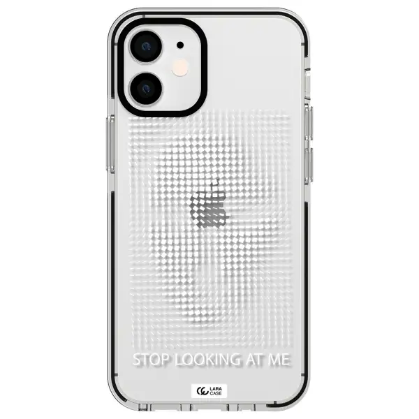 Stop Looking At Me Apple iPhone 12 mini impact black border Case