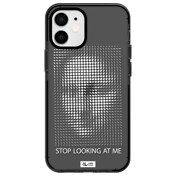 Stop Looking At Me Apple iPhone 12 mini impact Smoke Black Case