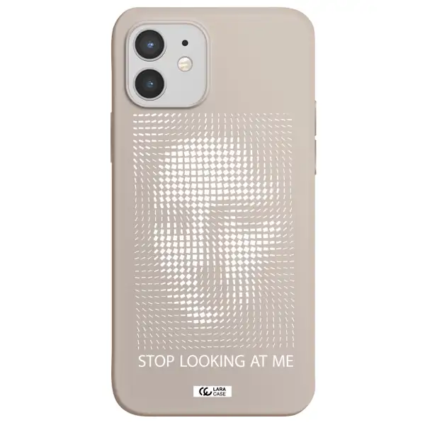 Stop Looking At Me Apple iPhone 12 mini Silicone Stone Case