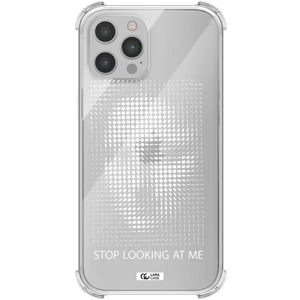 Stop Looking At Me Apple iPhone 12 pro Clear PC Case