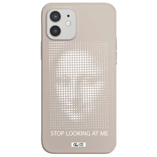 Stop Looking At Me Apple iPhone 12 Silicone Stone Case