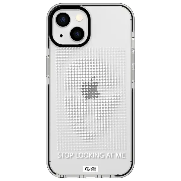 Stop Looking At Me Apple iPhone 13 impact black border Case