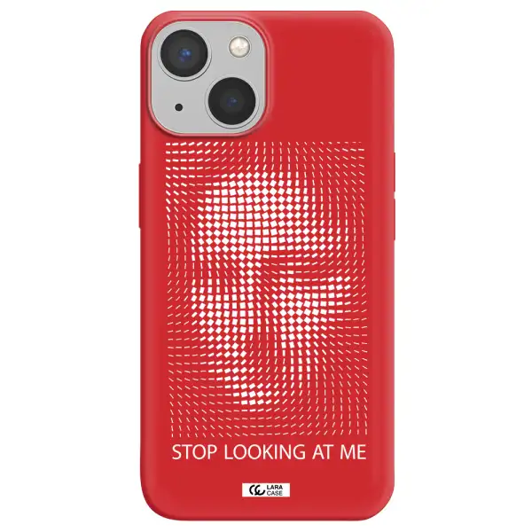 Stop Looking At Me Apple iPhone 13 mini Silicone Imperial Red Case