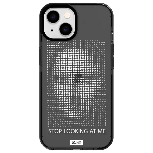 Stop Looking At Me Apple iPhone 14 impact Smoke Black Case