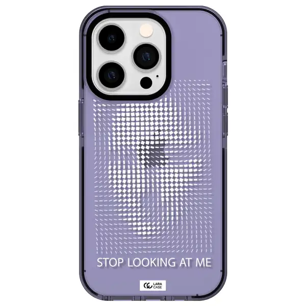 Stop Looking At Me Apple iPhone 14 pro impact Lilac Case